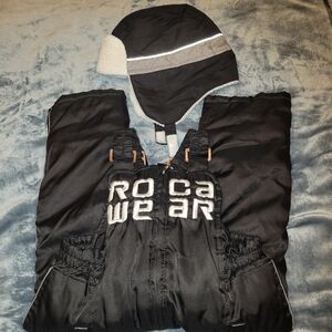 Rocawear Bib Overall Snow Pant with Hat